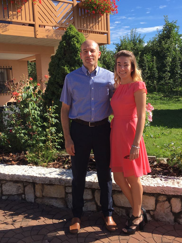 Daniel Martini with his daughter Elisa, who works at Pineta Hotels.
