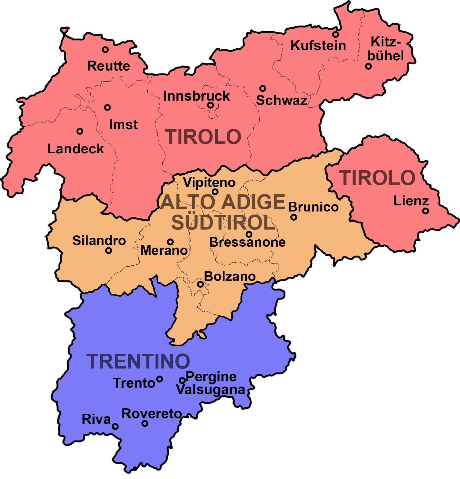 Tirolo-Südtirol-Trentino